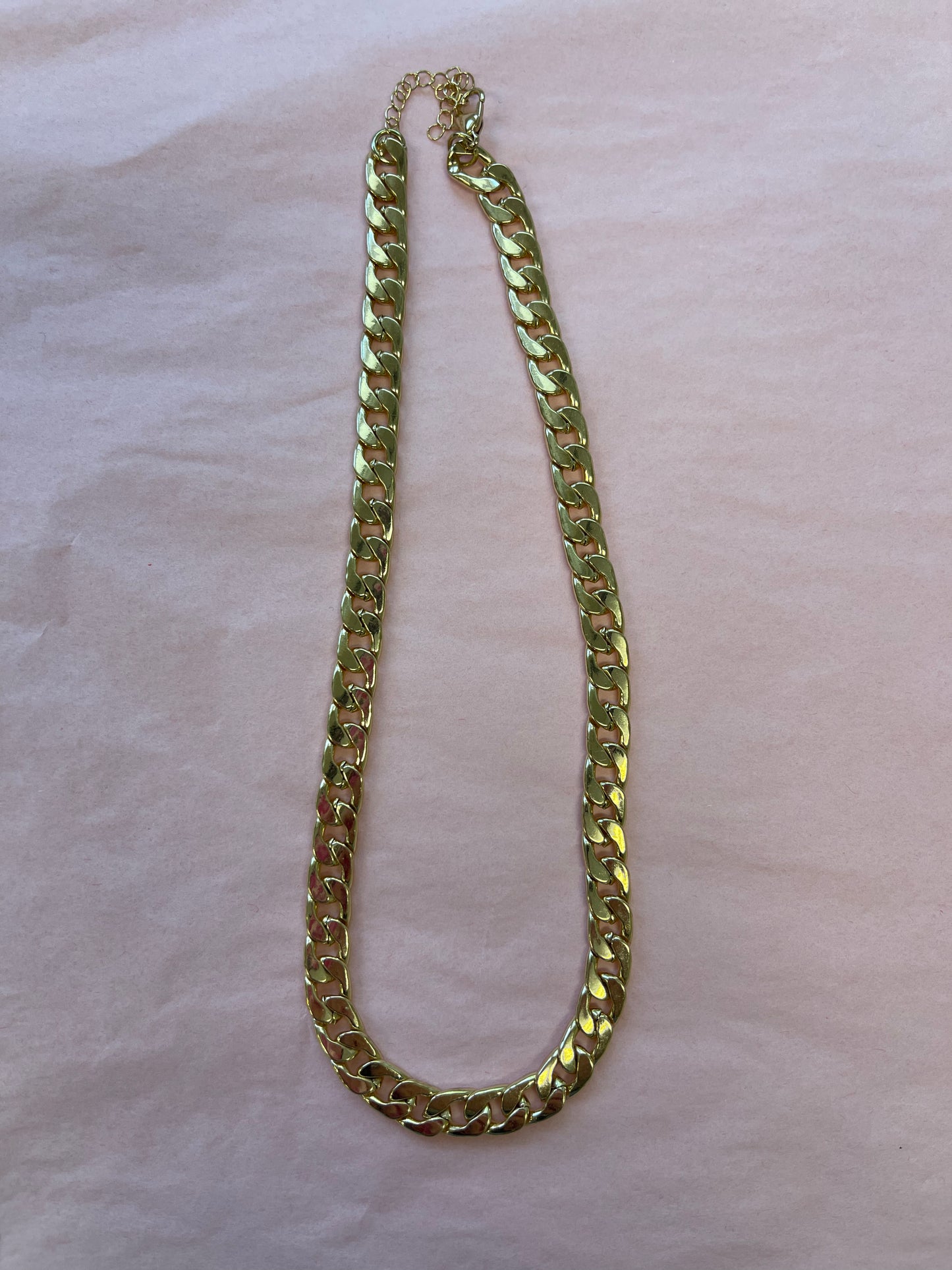 gold chain link cuban necklace