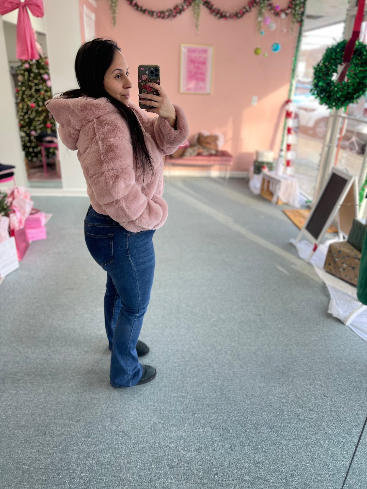 Juliette Hooded Fur Jacket