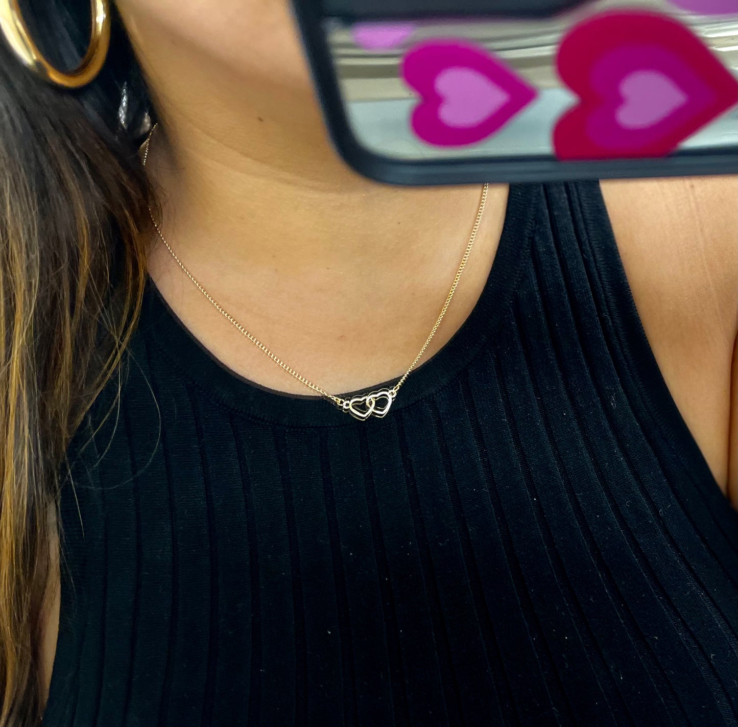 interlocked hearts necklace