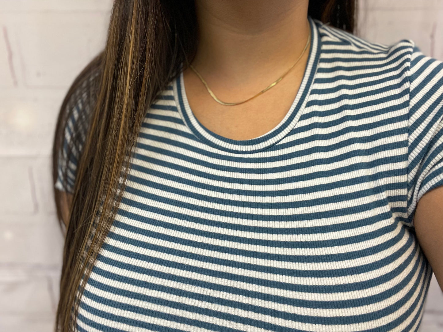 gold herringbone necklace
