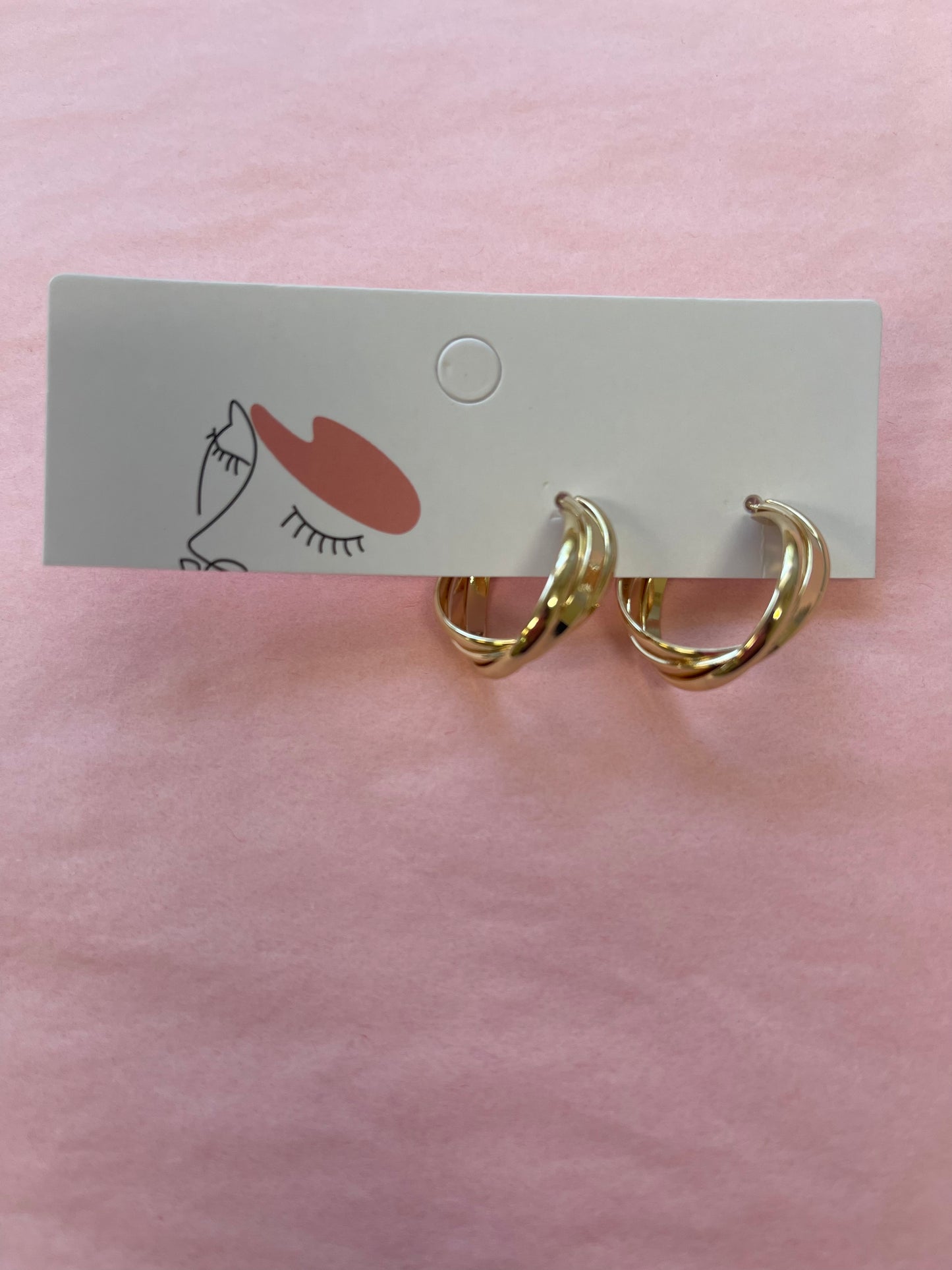swirl gold hoops