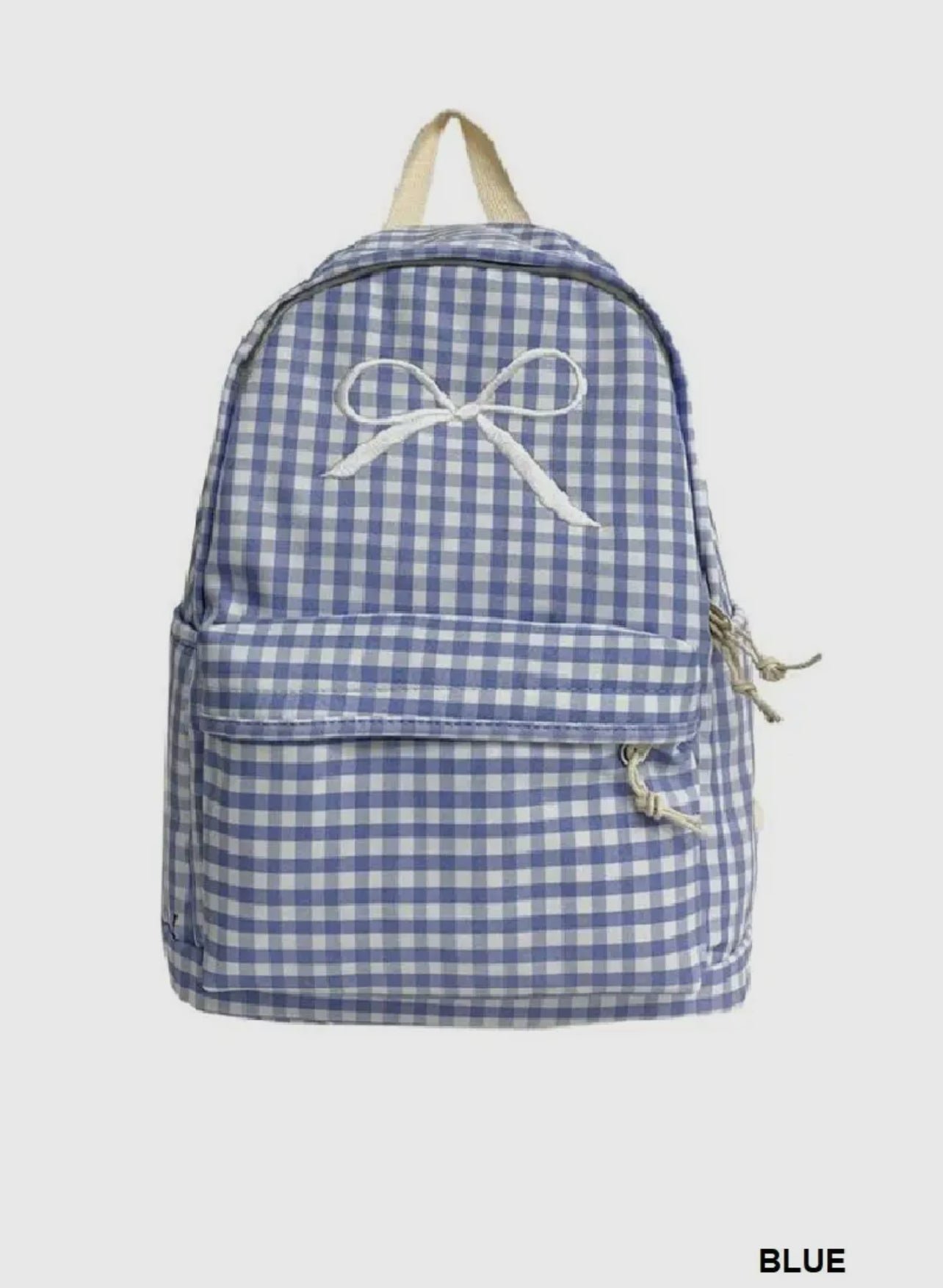 Sweet Bow Checkered Backpack
