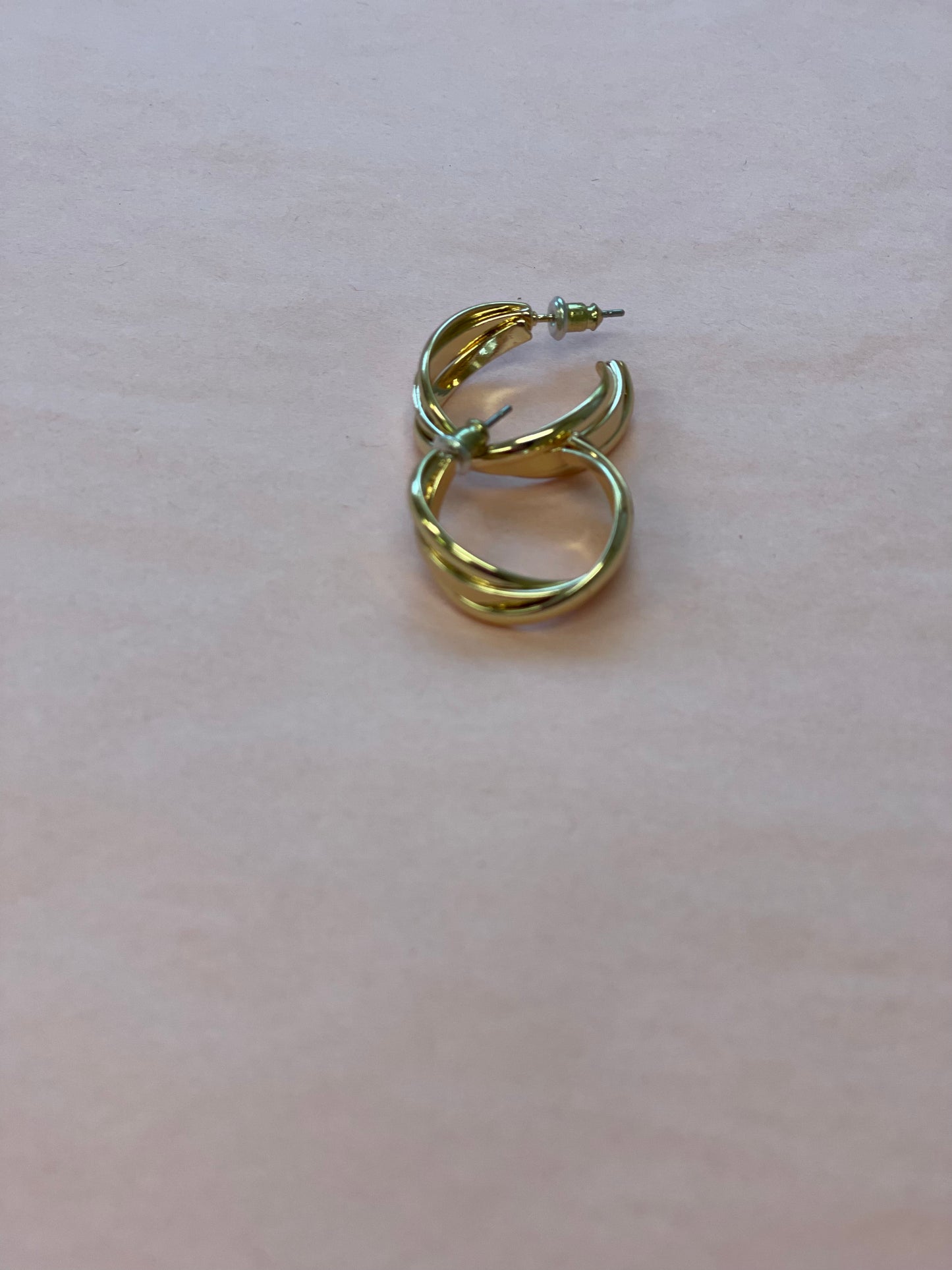 swirl gold hoops