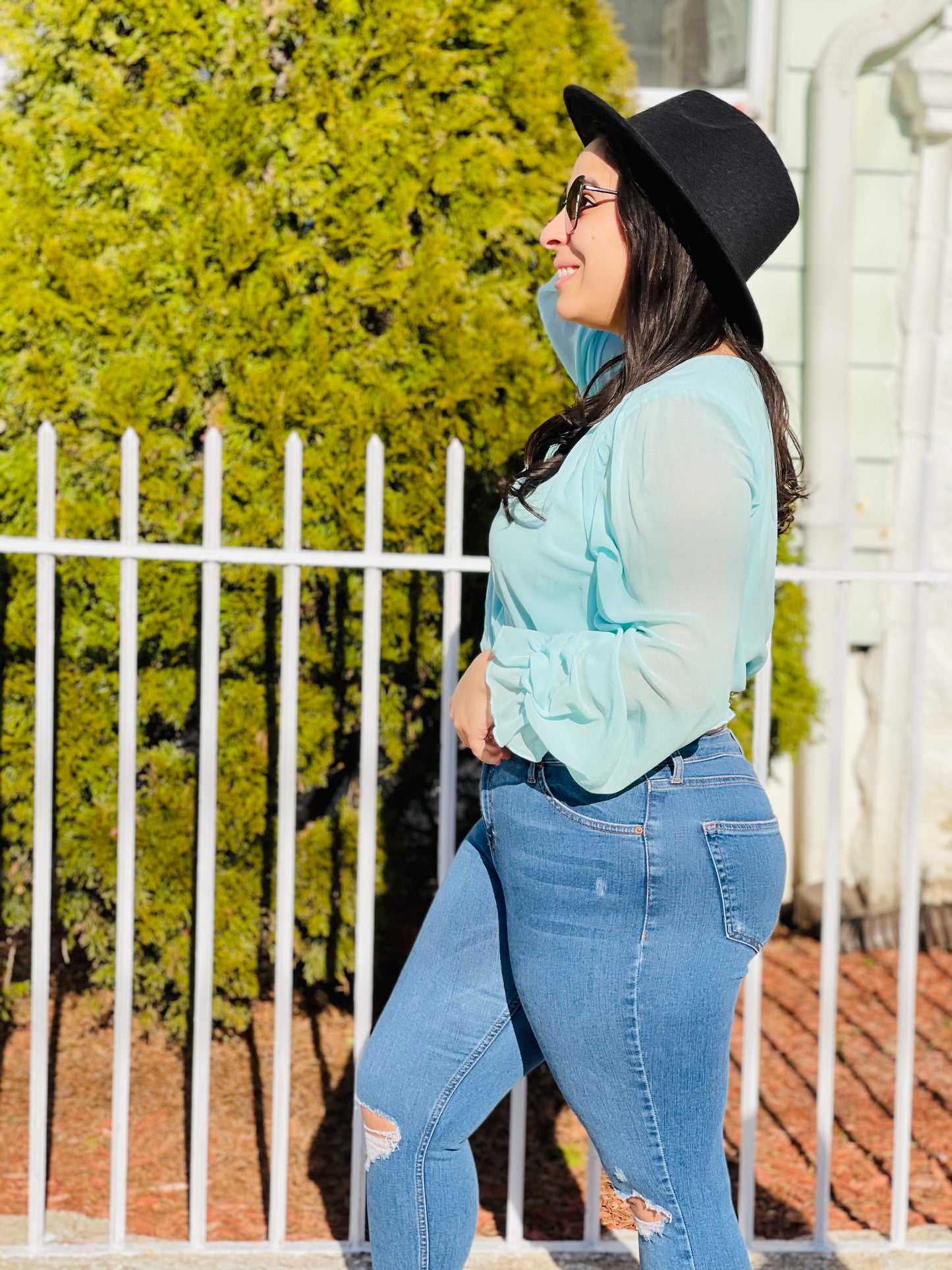 Blue Crop Top