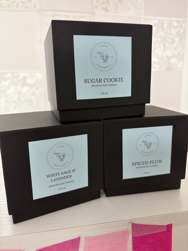 Hand & Home Co. – Luxe Scented Soy Candle | 8 oz