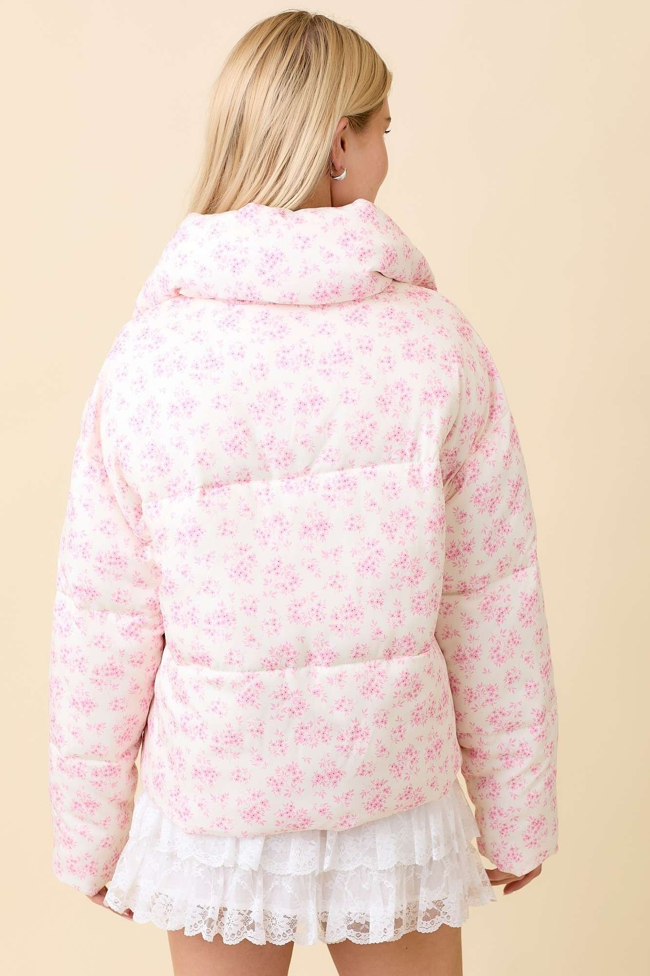 Rosy Dreams Puffer Jacket