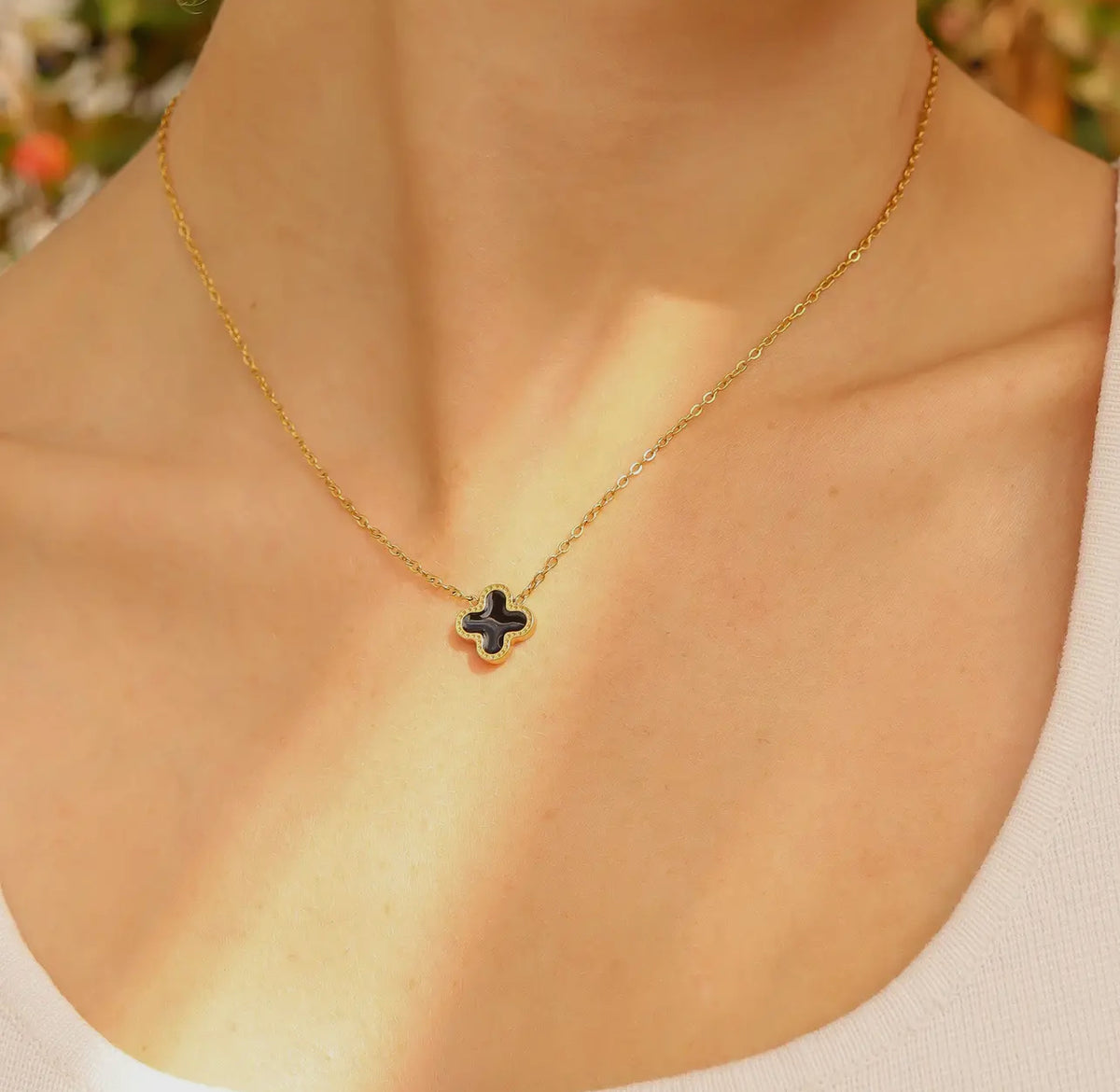 Lucky Clover Stainless Steel Necklace