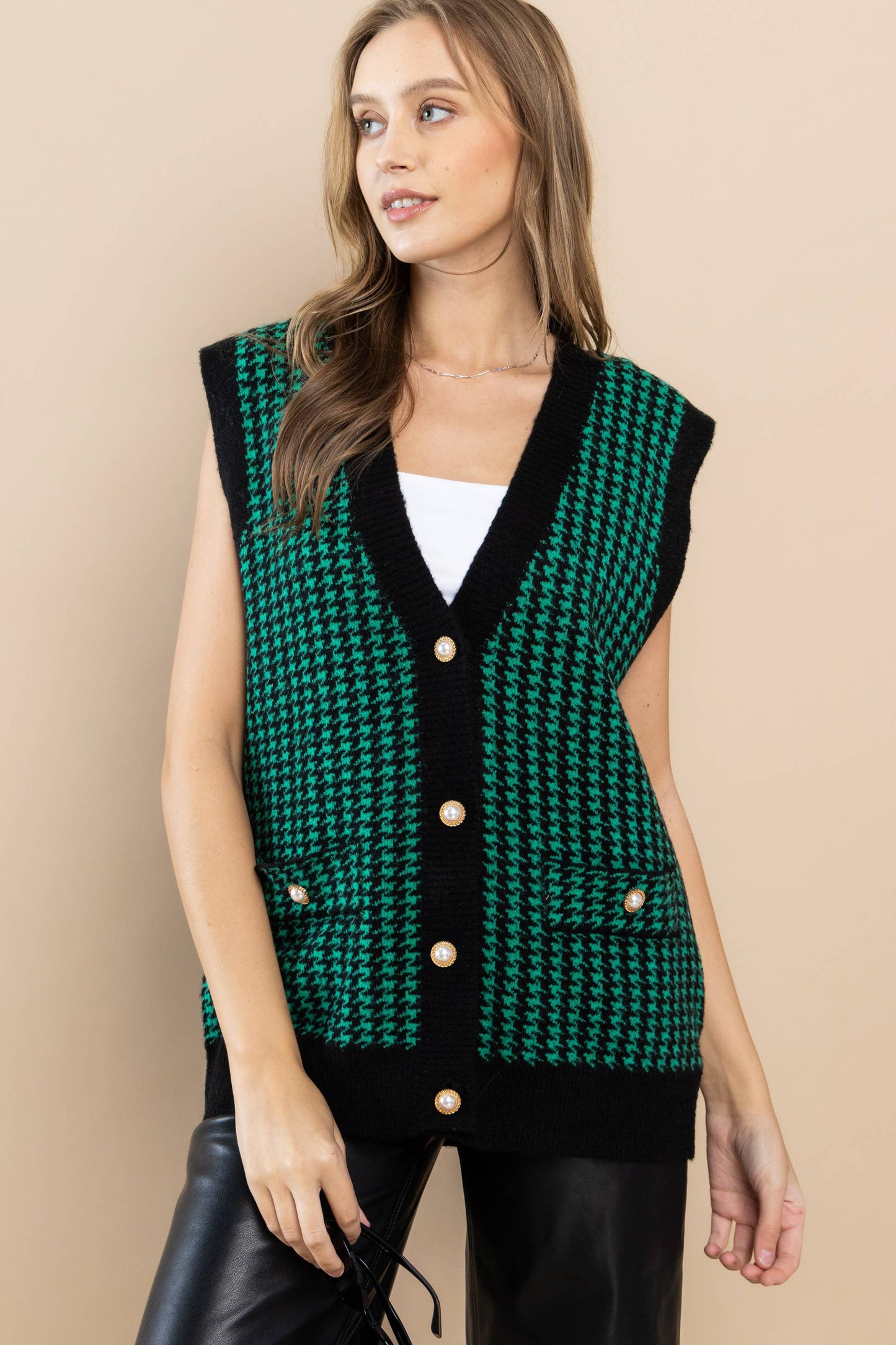 Toasty Pine Sweater Vest