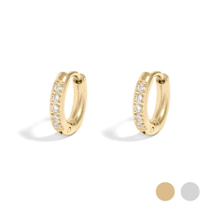 Celeste Stainless Steel Mini Huggie Earrings