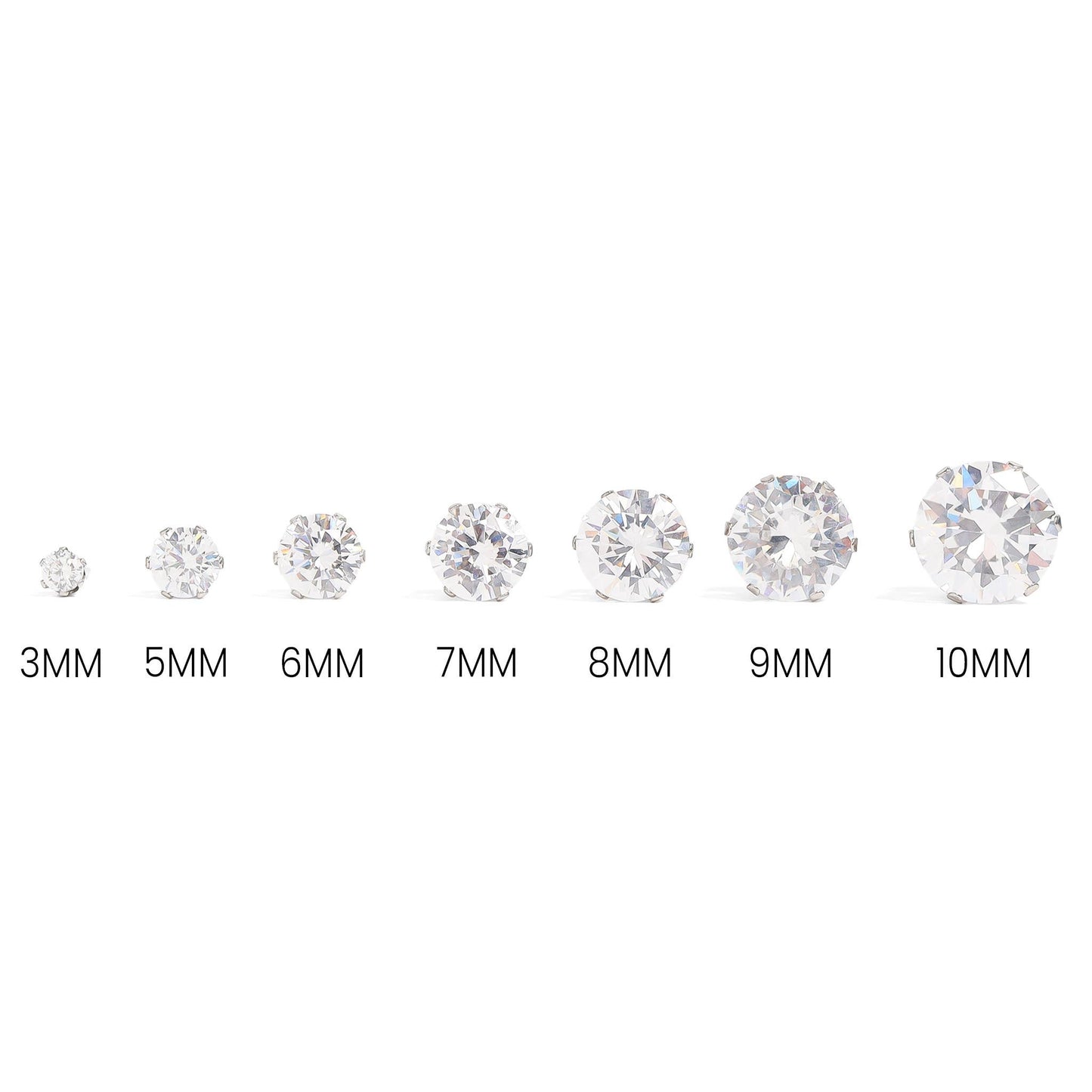 Crystal Dawn Stainless Steel Stud Earrings