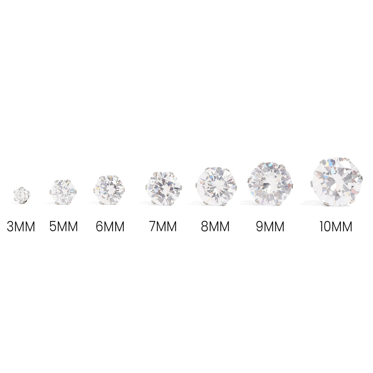 Crystal Dawn Stainless Steel Stud Earrings