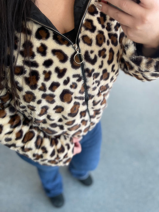Strut & Slay Cheetah Zip-Up