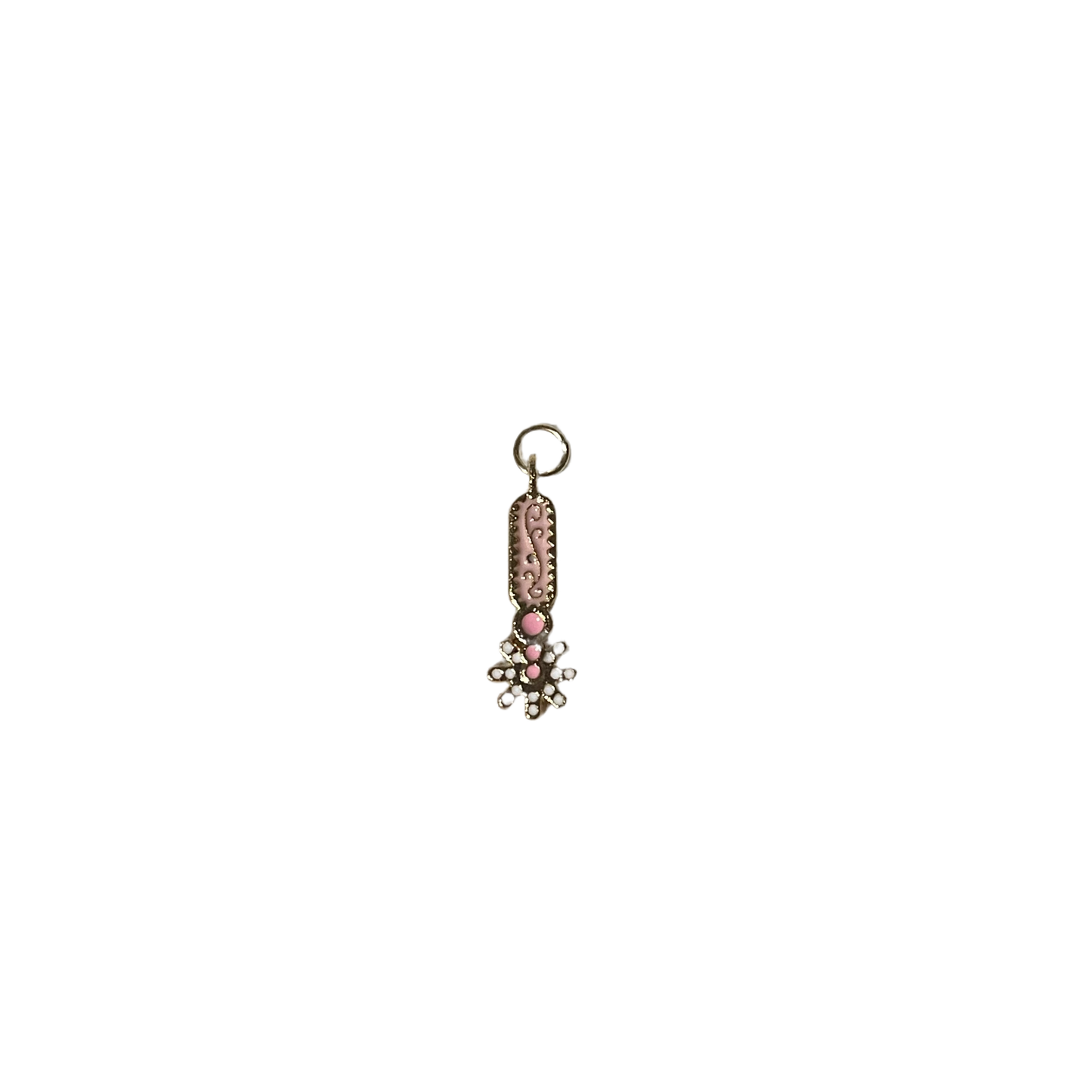 Spur Charm - Pink and White