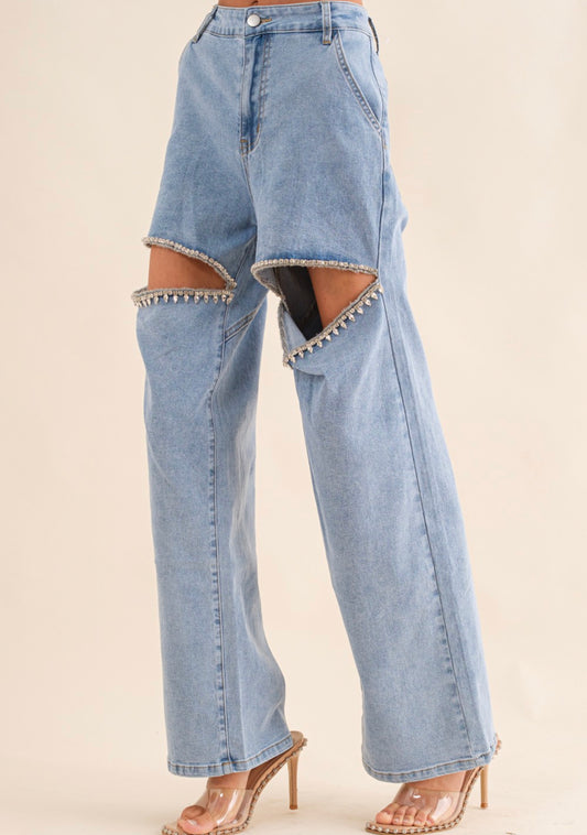 [ PREORDER ] Naomi Rhinestone Jeans