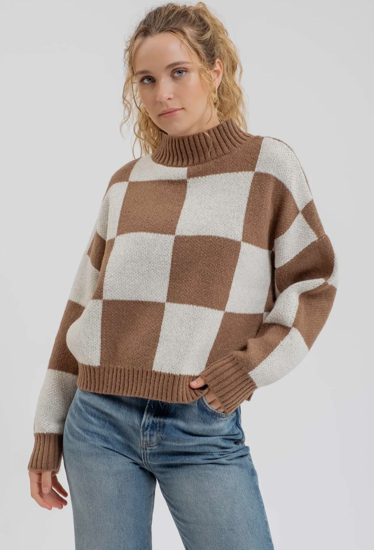 Cozy Grid Sweater