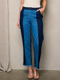 Mirage Jeans: Two-tone denim masterpiece, showcasing a blend of style and mystery for a fashion-forward statement.
