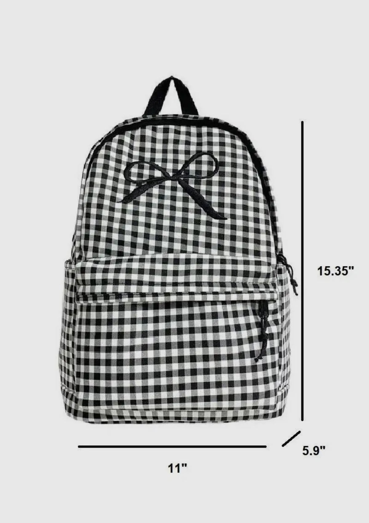 Sweet Bow Checkered Backpack