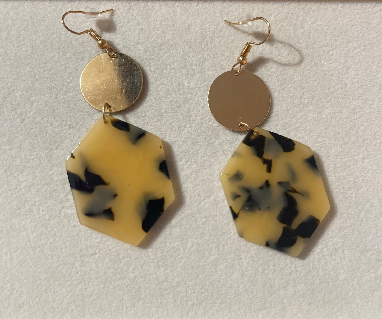 Golden Tortoiseshell Dangle Earrings