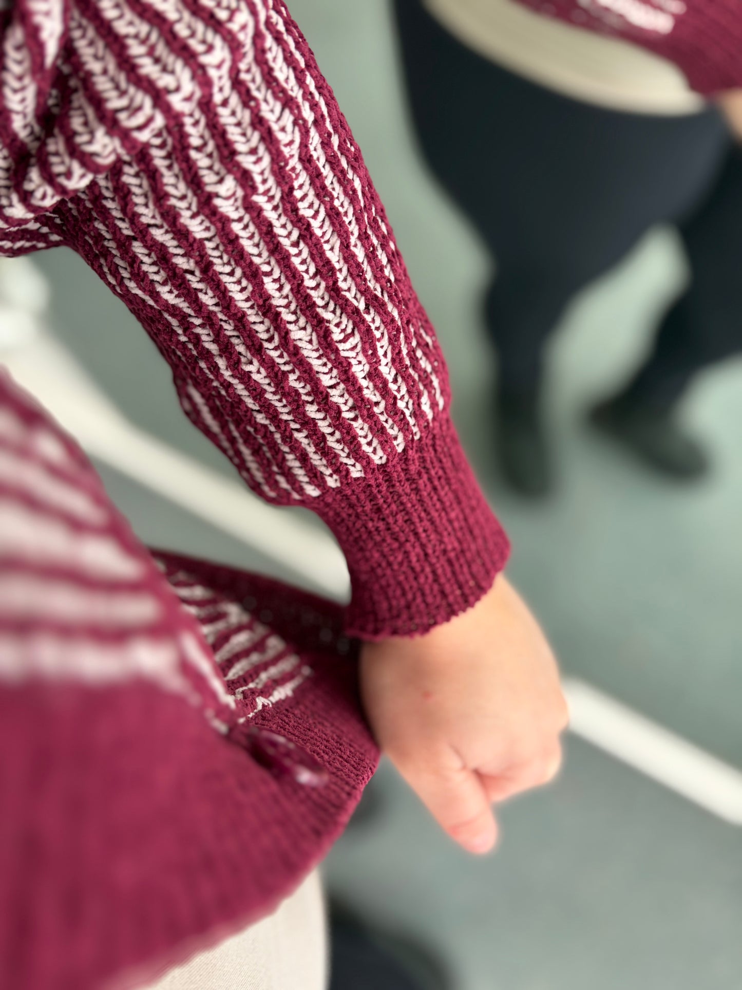 Raspberry Meadow Knitted Cardigan