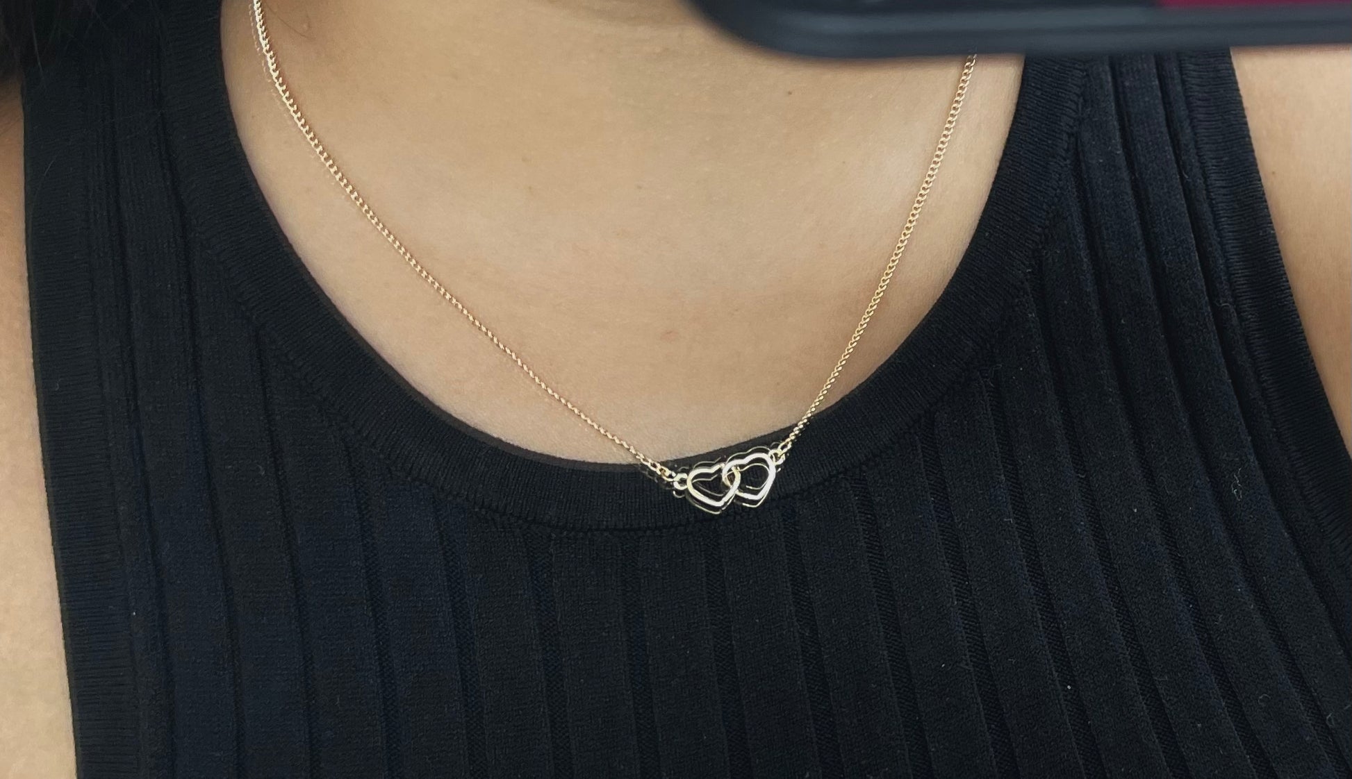 interlocked hearts necklace