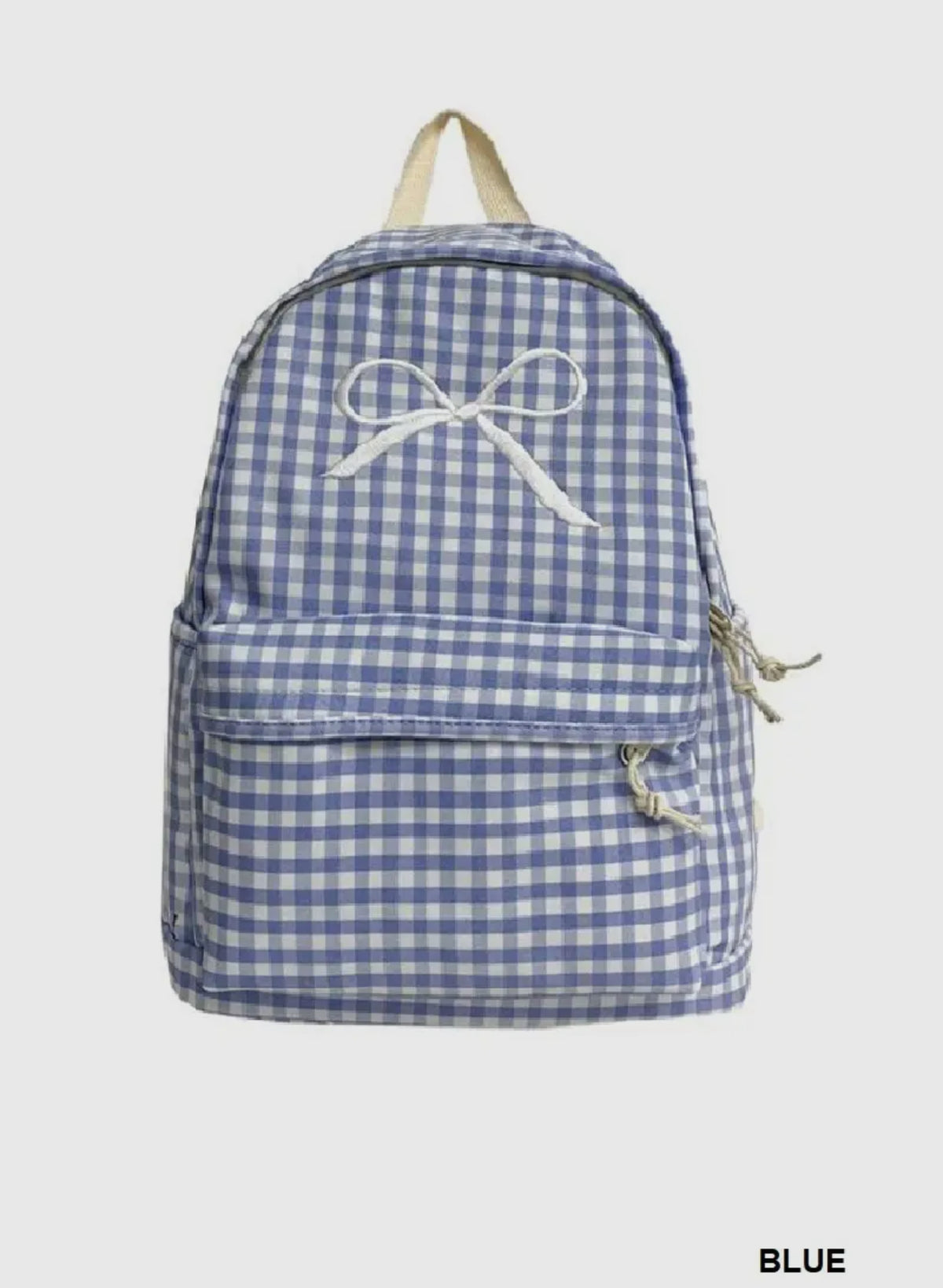 Sweet Bow Checkered Backpack