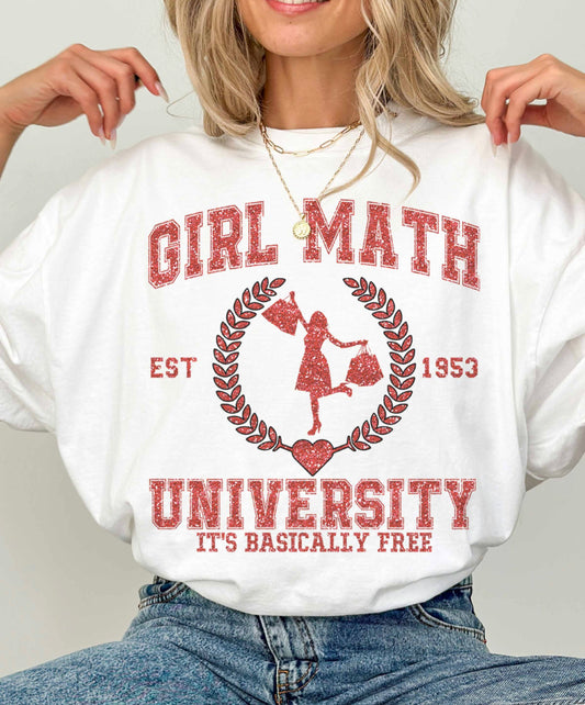 [ PREORDER ] Girl Math University T-Shirt