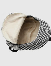 Sweet Bow Checkered Backpack
