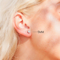 Crystal Dawn Stainless Steel Stud Earrings