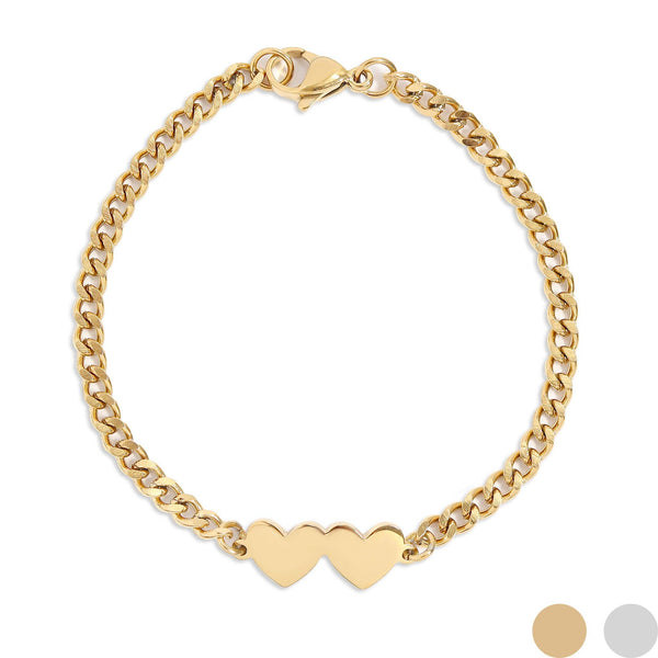 Linked with Love Stainless Steel Chain Bracelet