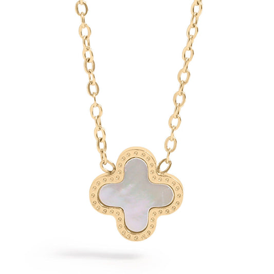 Lucky Clover Stainless Steel Necklace