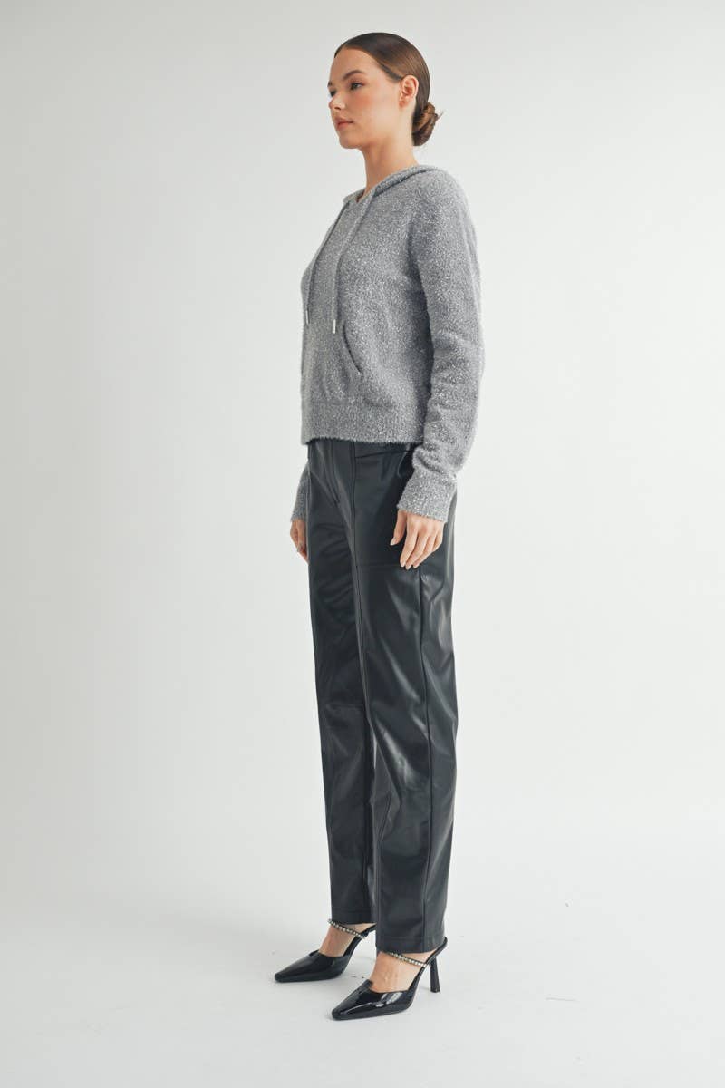 Blackberry Lane Faux Leather Straight-Leg Pants