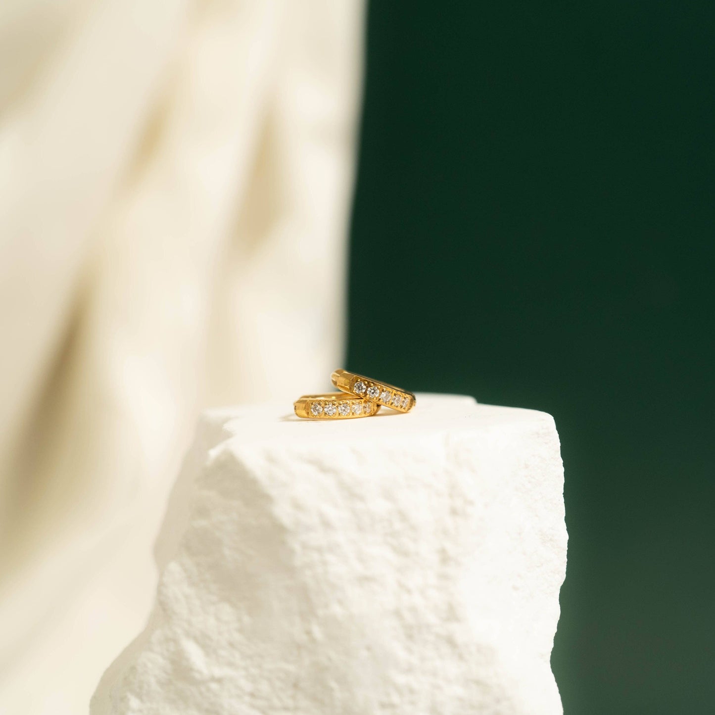 Celeste Stainless Steel Mini Huggie Earrings