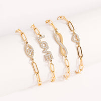 Sweetheart Stainless Steel Paperclip Bracelet