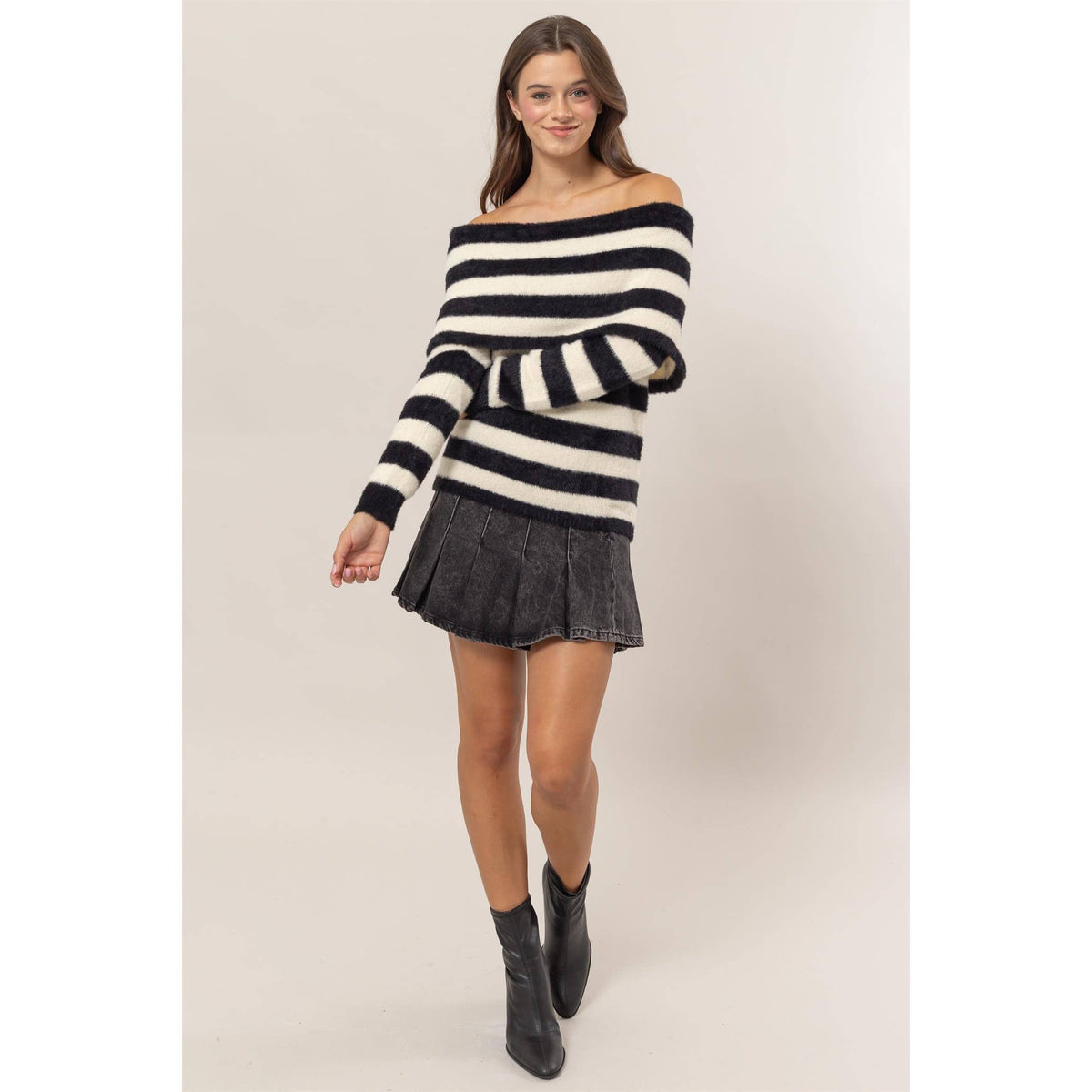 Chilled Mornings Off-Shoulder Sweater