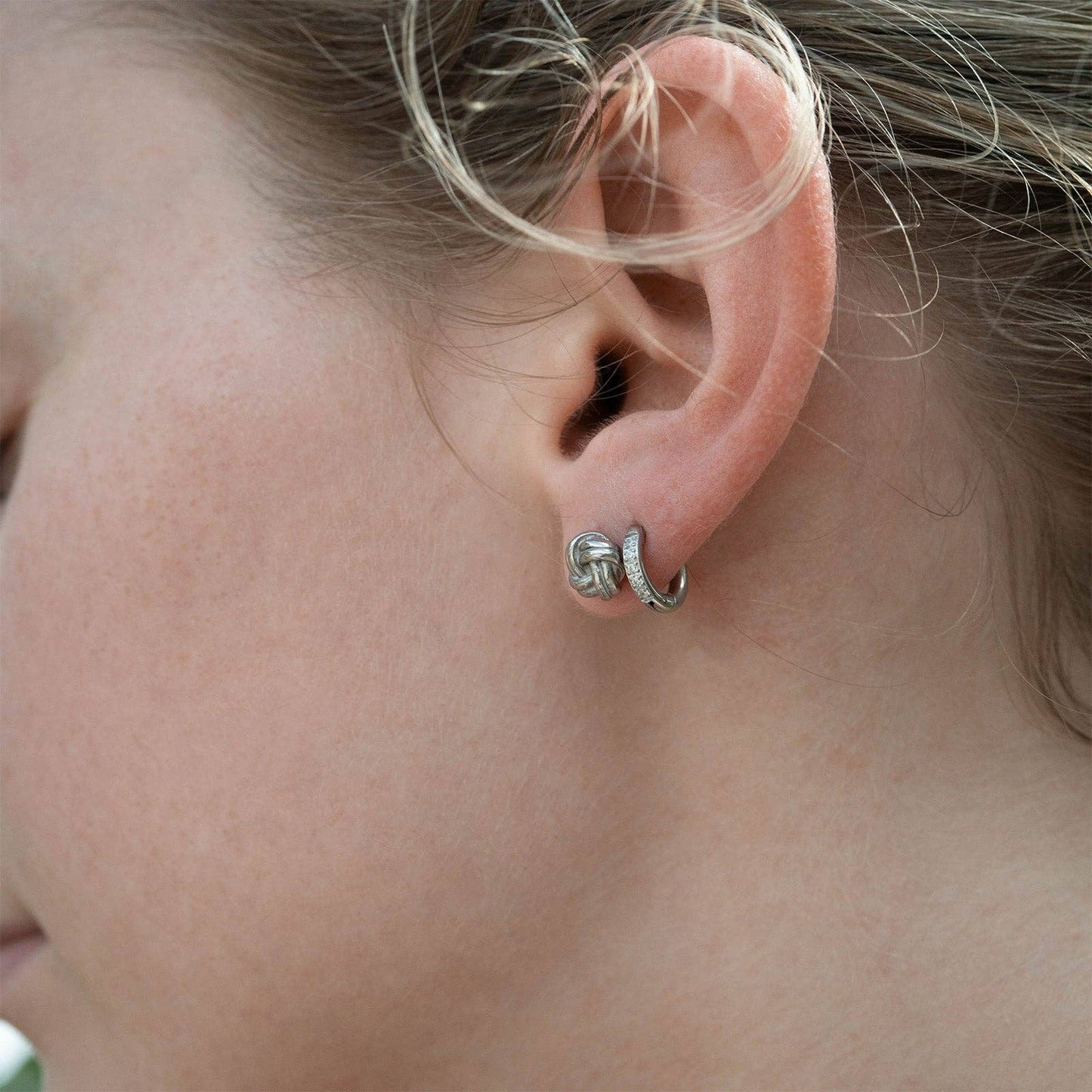 Celeste Stainless Steel Mini Huggie Earrings