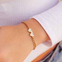 Linked with Love Stainless Steel Chain Bracelet